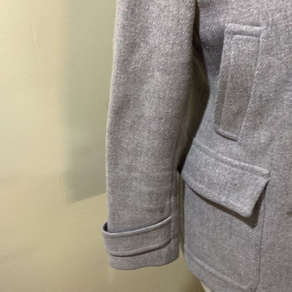 J. Crew Gray Pea Coat with Gold Buttons - Picture 2 of 9